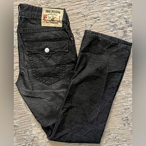 True Religion - Cotton blend straight fit Black jeans Size 32W x 33L